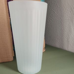 Frosted Ribbed Plastic Tumbler - Pale Mint